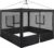 4 Pcs Food Booth Sidewall Kit for 10′ x 10′ Outdoor Serving Food Tents, Thickened Insect Proof Mesh Sidewall Kit with Roll-up Windows for Vendor Tent Event Market(Classic,Black)