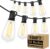 Brightever LED Outdoor String Lights 100FT Patio Lights with 52 Shatterproof ST38 Vintage Edison Bulbs, Outside Hanging Light Waterproof for Porch, Deck, Garden, Backyard, Balcony, 2700K Dimmable