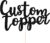EDSG Custom Cake Topper, Personalized Double Sided Glitter Cake Topper with Any Text Numbers, 11 Colours for Birthday Wedding Anniversary Graduation Baby Shower (Black)