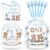 96Pcs Bear 1st Birthday Party Supplies Our Sweet Twins Are Turning One Plates and Napkins Cute Twins Blue Bear Tableware Set for Twins Boys One Year Old Twin Baby Shower Party Decorations Serves 24