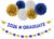 Navy-Blue White-Gold Party-Decoration Graduation Banner – 8pcs Kits Cap Garland Streamers, Paper Tissue Pom Poms Flowers, 2026 Craduate Banner Congratulations Grad Decor Lasting Surprise