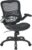 Office Star Ventilated Manager’s Office Desk Chair with Breathable Mesh Seat and Back, Black Base, Black