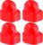 Sumind 48 Packs Construction Party Hats Kids Plastic Worker Helmet Bulk Toy for 3-8 Years Children Dress up Party Supplies(Red)