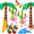 13-Piece Inflatable Beach Ball Set,Tropical Hawaiian Pool Party Decorations | 7 Shapes, 8.6″-35.4″ — Complete Party Setup in One Box