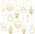 12 Pcs Swirl Hanging Decorations for Baby Shower and Party Supplies, Neutral Gold Baby Shower Decorations, Oh Baby Baby Shower Decorations, Table Decorations