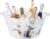 OGGI Acrylic Oval Party Tub – Clear Beverage Cooler w/Handles, Wine Cooler, Beer Chiller, Ideal Party Tubs for Drinks, Use Ice Tub for Indoor or Outdoor Bars, 18.5″ x 11″