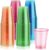 Lilymicky 100 Pack 12 oz Plastic Cups, Neon Glowing Plastic Party Cups, Assorted Neon Colors for Parties, Carnivals, and Any Events