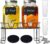 1 Gallon Glass Drink Dispenser with Stand,2 Pack Glass Beverage Dispenser with Stainless Steel Spigot,Water Lemonade Dispenser for Parties