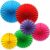 6 Pack Colorful Hanging Paper Fans, Round Pattern Paper Garlands Vibrant Fiesta Pinwheels for Birthday, Back to School Classroom Decor, Baby Shower, Graduation, Wedding Holiday Celebrations