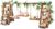Wisreach Upgraded Large Wooden 3 Tier Swing Cupcake Stand with Flower Decor, Removable Trays, Foldable Ladder Display for Cake, Snacks, Fruit, Bread, Party & Catering Centerpieces