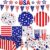 100Pcs 4th of July Decorations,Patriotic Theme Kit for Independence & Election Day Decorations Red White Blue 4th of July Banner Tablecloth Patriotic Plates Napkins Cups Fourth of July Party Supplies
