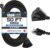 Iron Forge Cable 50 Ft Black Extension Cord with 3 Outlets – 16/3 SJTW 50 Foot Extension Cord 3 Prong, Weatherproof Exterior Power Cable for Outdoor