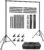 Hemmotop Backdrop Stand 10x8ft (WxH), Photography Background Stand for Parties, Adjustable Photo Backdrop Stands Kit for Wedding, Photo Booth, Party, Decoration, Balloon, Projector Screen
