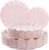 LIYH 24 Pcs Pink Plastic Plates Reusable, Pink Scalloped Plates Durable and Dishwasher Safe, Light Weight Daisy Wavy Plate Parties, Birthday, Picnics, BPA Free(12Guests)