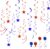 Red and Blue Star Hanging Swirls, 20PCS Spiral Ceiling Streamers,Hanging Metallic Swirl Party Decorations for Patriotic, 4th of July, Birthday, Sports Themed Events
