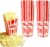 30 Movie Night Popcorn Paper Boxes Buckets 7.75 Inches Tall Large Box & Holds 46 Oz Old Fashion Vintage Retro Party Design Red & White Colored Nostalgic Carnival Stripes Bags & Tubs various qty avail