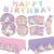 birthday Party Supplies Kit for 24 Guests – for Unicorn Birthday Decorations, Includes Dinner & Dessert Plates, Napkins, Cups, Banner and Tablecloth for Unicorn 1st Birthday Party Decorations