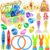 VGOFUN Diving Pool Toys for Kids Ages 3-12, 21 Pcs Mermaid Pool Toys with Golden Pirate Treasure Chest, Summer Underwater Game Toys Pool Dive Torped Rings Gems Swim Toy with Storage Bag for Girls Boys