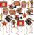 Movie Night Hanging Swirl Set Party Decorations, 48 Pcs, Hollywood Theme with Popcorn Trophy Microphone Film Reel Party Supplies Sign, Red Black Gold