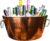 BREKX Insulated Rose Copper Double Walled Ice Bucket for Parties, Anchored Wine Bucket/Large Ice Bucket with Handles, Drink Cooler for Parties, 12 Quarts (3 Gallon)