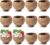 Hushee 12 Pcs Natural Coconut Shell Cups for Party Real Coconut Bowls for Hawaiian Luau Party Supplies, Tropical Tiki Decorations & Candy Buffet Favor Holders