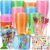 48 Pcs 32 oz Tropical Drink Buckets with Lids and Handles Summer Plastic Drink Bucket with Flamingo Pineapple Straw Reusable Rum Cocktail Bucket with Lids Punch Bowls for Luau Party Beach