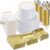 BESTVIP 700 PCS Gold Dinnerware Set for 100 Guests, Plastic Dinnerware Set for Party, Christmas, Include: 200 Plastic Plates, 100 Gold Silverware, 100 Cups, 100 Paper Napkins