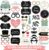 Fully Assembled Wedding Photo Booth Props – Set of 40 – Pink & Teal | No DIY – Pre-Assembled Gold, Pink, Teal, & Silver Selfie Signs – Cute Wedding Party Supplies & Decorations with Real Glitter