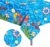 peony man 2 Pieces Pool Party Tablecloth Plastic Summer Table Cover Disposable Hawaiian Tablecloth for Beach Summer Birthday Swimming Pool Party Dining Table Decor