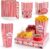 48 Pcs Movie Night Party Supplies Include 12 Paper Snack Trays 12 Popcorn Buckets 12 Snack Boxes 12 Food Bowls, Disposable Cinema Theater Accessories for Family Outdoor Party Birthday (Red)