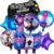 7Pcs Video Games Birthday Party Supplies Decor, Video Game Party Decoration Balloons, Video Game Party Supplies, Blue and Purple Balloons for Birthday Decoration for Boys