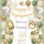 Trgowaul Green Gold Engagement Party Decorations, Happy Engagement Banner Backdrop, Bride&Groom Sash for Bridal Shower, Ring Foil Balloon, Just Engaged Cake Topper Wedding Shower Decor
