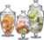 Amazing Abby – Admire – Plastic Apothecary Jars (3-Piece Set, 60/46/40 oz) (NOT Glass), Acrylic Jars with Lids, Bathroom Canisters, Candy Buffet, Wedding Display, BPA-Free and Shatter-Proof