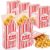 Bekith 100 Pack Paper Popcorn Boxes, Close-Top Popcorn Containers Cups Bucket for Movie Party and Theater Night