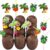 ALINK 18 Coconut Cups with 18 Straws and 18 Cocktail Drink Picks, Hawaiian Luau Tiki and Beach Party Decorations for Kids and Adults