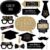 Big Dot of Happiness Graduation Props for Photoshoot 2026, 20-Count Set of High School Senior Photo Booth Props for Pictures and Graduation Party Decorations – Gold