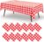 misaya 12 Packs Buffalo Disposable Table Cloth, 54 x 108 Inch Waterproof Plastic Tablecloth, Rectangle Red and White Checkered Table Covers for Picnic, Birthday, Party, Back to School