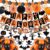 Happy Halloween Trick or Treat Banner Paper Fan Balloons & Swirl Streamers Goul Bat Cat Bird Ghost Pumpkin Lantern for Party Decorations