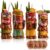 Cocktail Tiki Mugs Set Of 4 – Exotic Mug With 4 Coasters And 4 Straws，Cute Ceramic Hawaiian Style Cocktail Glasses For Party And Tropical Tiki Bar，Mai Tai Drinkware (Glossy)