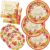 Fall theme Thanksgiving Party Supplies Kit, Serve 50, Autumn Harvest Disposable Dinnerware Includes: Paper Dinner Plates, Dessert Plates, and Napkins, Great for Thanksgiving Party Decorations