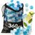 SHENGQIPC 360 Pack Reusable Ice Cubes, Slow Melt Ice with No Mess | Refreezable, No Diluting, BPA-FREE, Easy to Clean, Large Pack for Drinks, Cooler, Party, Bars, Ice Bath, Camping