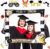 POPGIFTU Class of 2026 Graduation Photo Booth Props Set, Inflatable Photo Booth Frame 30″ x 25″ with 8 Congrats Grad Selfie Props, Black Gold Graduation Party Decorations