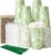 Plant-Based Compostable Cups Set – PLA Lined Disposable Coffee Cups with Lids, Straws & Sleeves, Eco-Friendly for Hot & Cold Drinks, Party, Travel, Office (16 oz 50 Count)