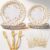 Party Supplies 100 pcs for 25 Guests, Stylish Foil Polka Dots Paper Plates 9 inch & 7 inch, White Paper Napkins Disposable Forks for Garden Party,Birthday,Wedding,and everyday meals