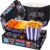 AmazingSpark 108 Pcs/ 36 Sets Movie Night Snack Trays Popcorn Boxes Cardboard Popcorn Buckets Containers Food Trays for Theater Party Decorations(Neon Movie Night)