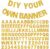 DIY Banner Kit with Letters Glitter Banner Letters Customizable Birthday Banners Graduation Banner Custom Party Hanging Banner for Graduation Wedding Party Baby Shower Decoration(Gold)
