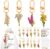 12 Set Love Is in Bloom Bridal Shower Party Favors – Wildly in Love Bridal Shower Flower Keychains