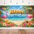Happy Birthday Flamingo Backdrop, Tropical Beach Birthday Party Decorations Banner, Pink Flamingo Hawaiian Luau Photo Booth Background, 71 x 43 Inch