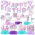 Mermaid Birthday Decorations Mermaid Birthday Party Supplies Banner Hanging Swirls Honeycomb Centerpiece for Girls Mermaid Party Decorations
