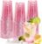 Glowserve 50 Pack 12 oz Pink Disposable Plastic Cups Cocktail Glasses | Cold Drinks Party,Plastic Drinking Cup, Birthday Wedding,Other Celebrations,Christmas World Cup